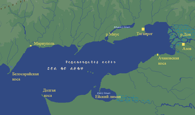 Карта Таганрогского залива кисти уважаемого LV