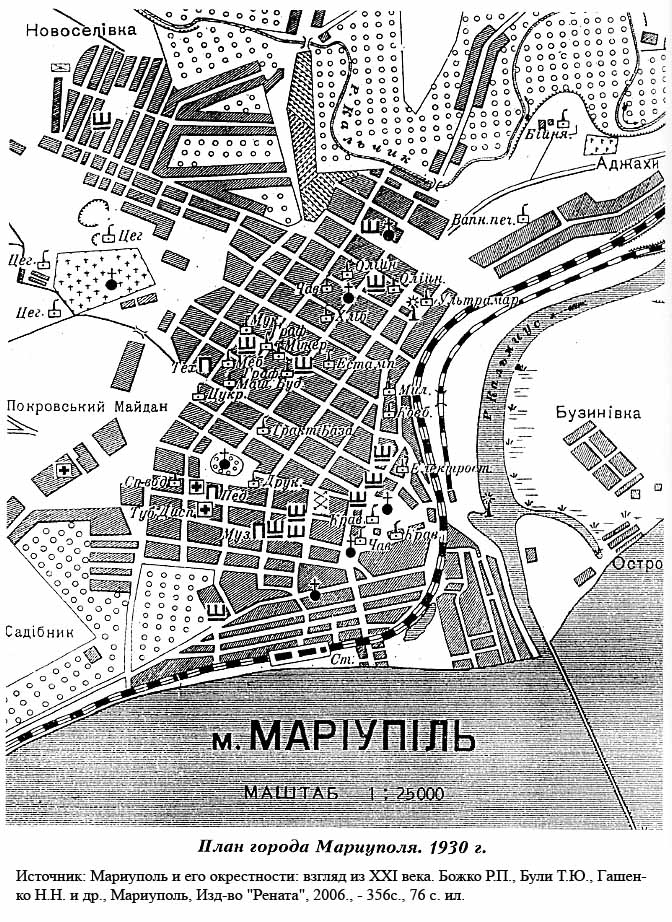 План Мариуполя 1930 г.